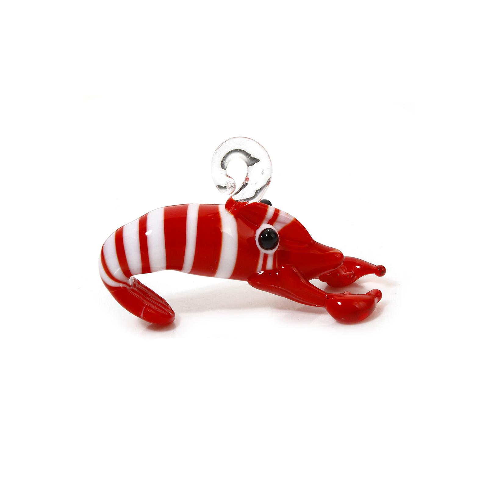

1 Piece Red Stripe Lobster Lampwork Glass Ocean Jewelry Pendants For DIY Necklace Jewelry Making Ornament Aquarium Decoration красный