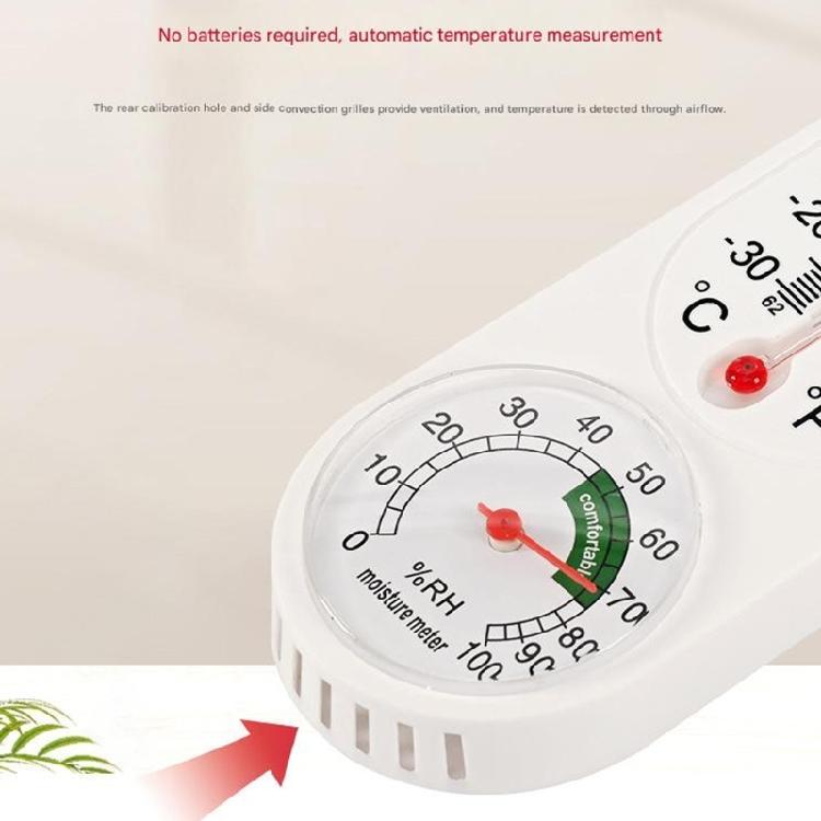 Wall Mountable Indoor Climate Measurement Device With Analog Thermometers Hygrometer For Home Office Temperature Control
