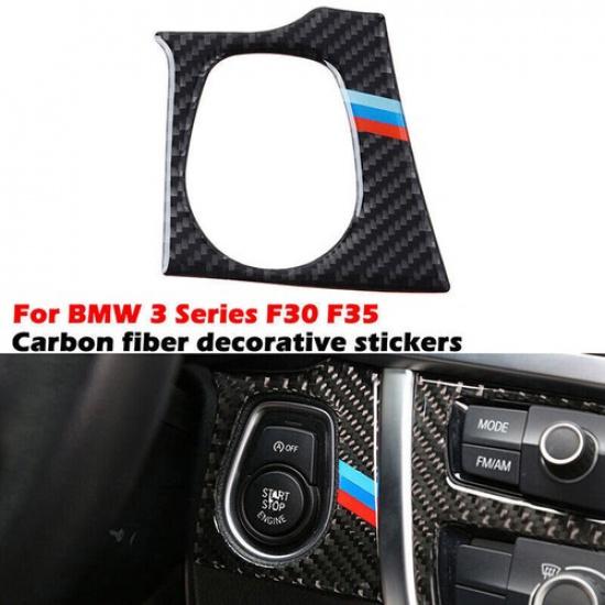 Real Carbon Fiber Interior Trim Decor Cover Sticker For BMW 3 4 Series F30 F34 M
