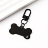 Hollow Pet Pendant Keychain with Metal Buckle - Customizable Bone Dog Tag for Engraving