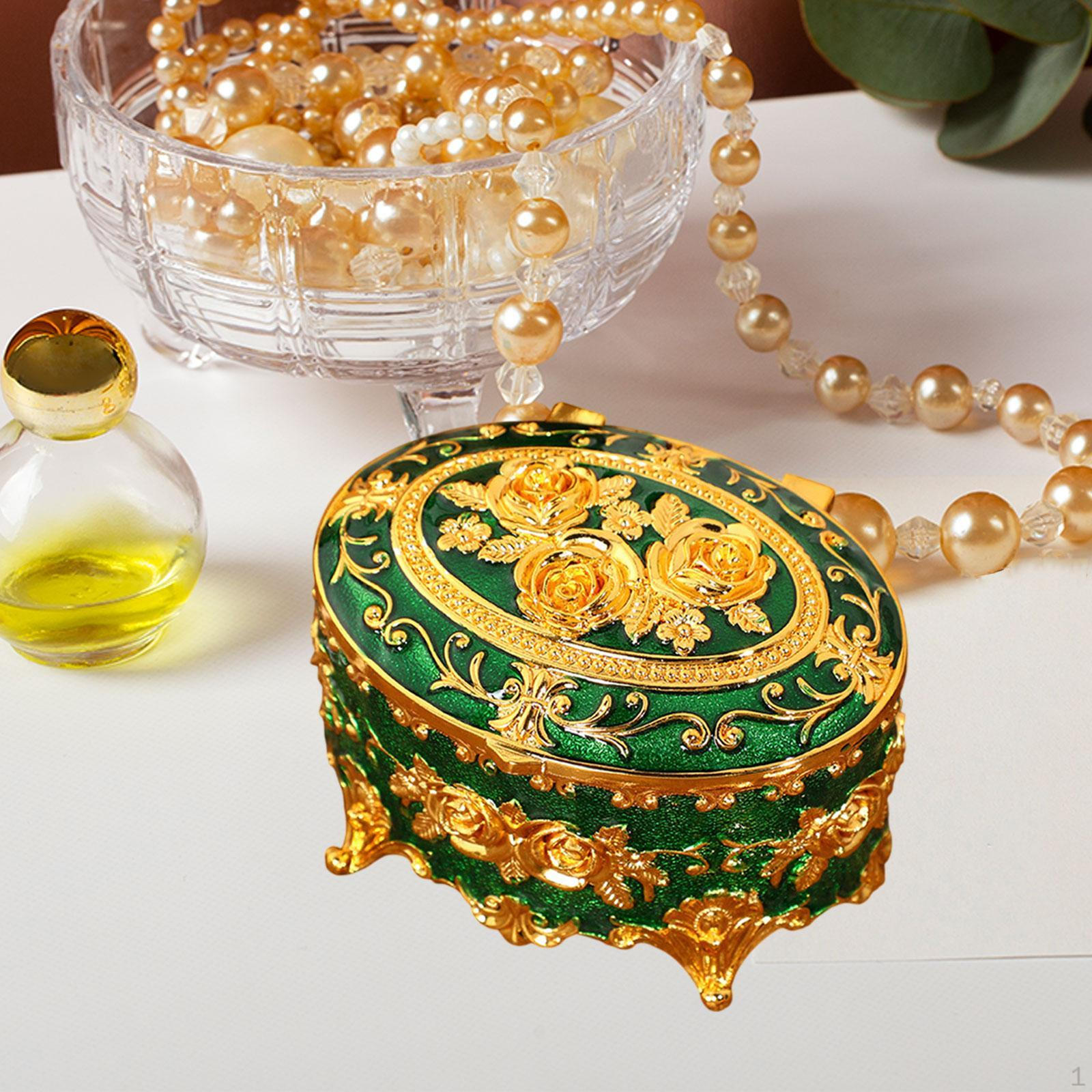 

Классическая эмалированная шкатулка для украшений, круглая подставка для брелоков и колец