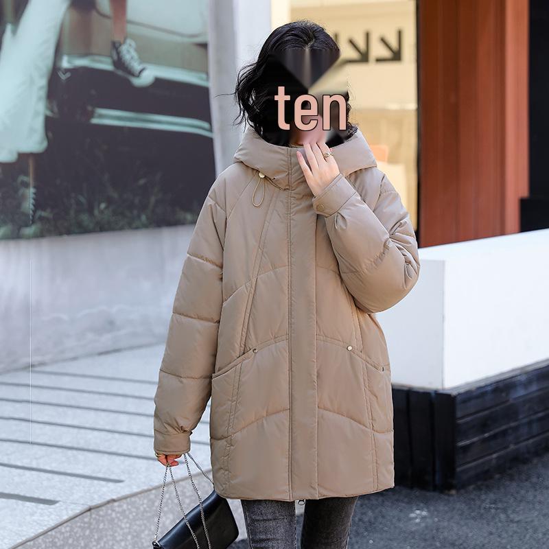 

Жіноче пальто середньої довжини з бавовняним наповнювачем 2023: Гарячий стиль, Новий великий розмір, Товста, Модна, Вільна, Тепла бавовняна куртка з наповнювачем 3XL [For 155-175 lbs]