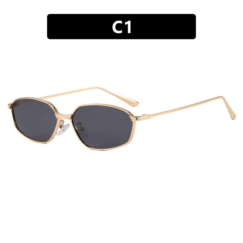 Small frame polygonal irregular sunglasses retro sunglasses European and American street shots ins personalized high-end sunglasses pictured