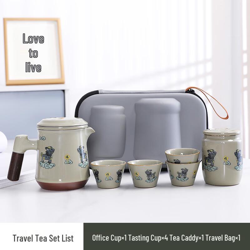 Portable Ceramic Gongfu Tea Set