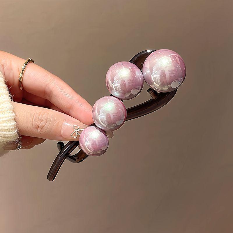 Simple Pearl Hair Clip for Women, Elegant Claw Clip/twist Clip for The Back of The Head