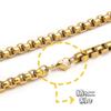 316L Stainless Steel Round Box Link Chain Necklace For Men Barrel Chain Toscano Punk Style Jewelry Accessories