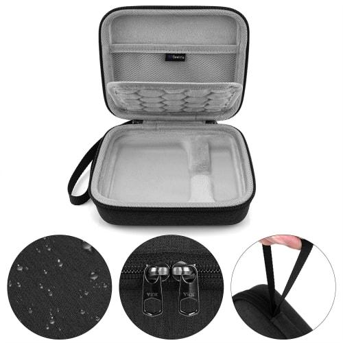 Geekria Programmable Keyboard Carrying Case Compatible with Elgato Stream Deck Neo, Hard Shell Protective Cover and Travel Bag (Dark Gray)