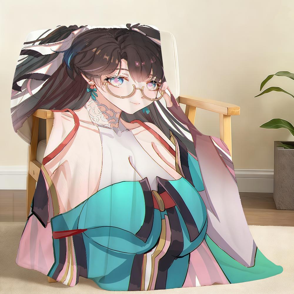 Hot Game Zhe zhi Wuthering Waves Blanket For Soft Throw Blanket for Picnic Bed Sofa Home Bedroom Cozy Warm Comfortable