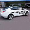 2Pcs Car Body Door Sticker Racing Stripes Black Flame Graphics DIY Vinyl Decal