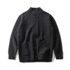 Unisex Oversized Ribbed Hem Knit Cardigan With Stand Collar Pineapple Casual Sweater Fall