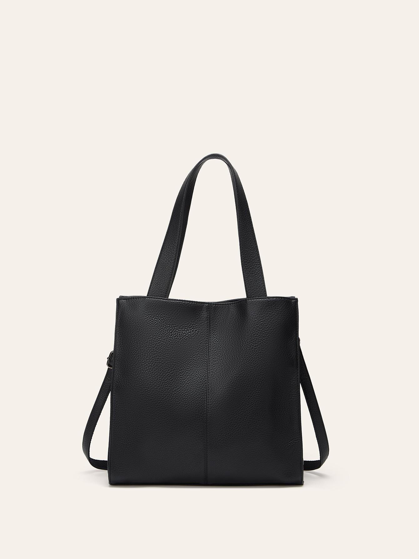 New handbag women s shoulder bag tote bag with laptop compartment large-capacity commuter bag чёрный