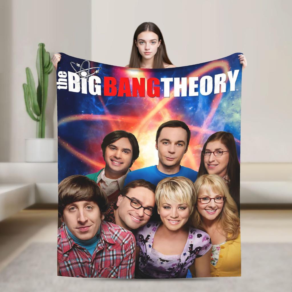 American The Big Bangs Theory Soft Warm Blanket Picnic Plush Throw Blanket Funny Couch Bed Flannel Bedspread Sofa Bed Cover