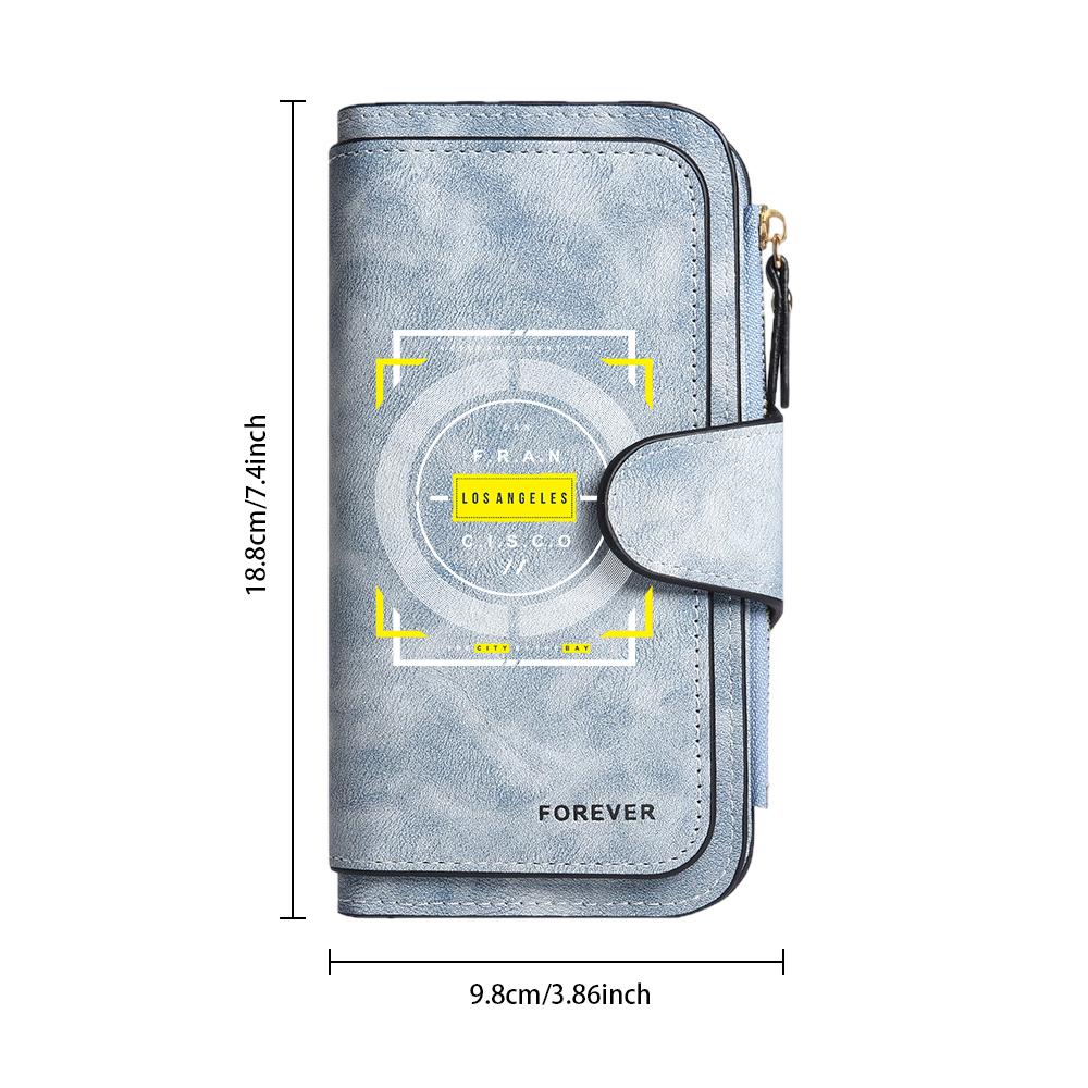 Stylish Printed Long Wallet Casual Fashion Portable Durable Multi Card Slot Daily Use Clutch