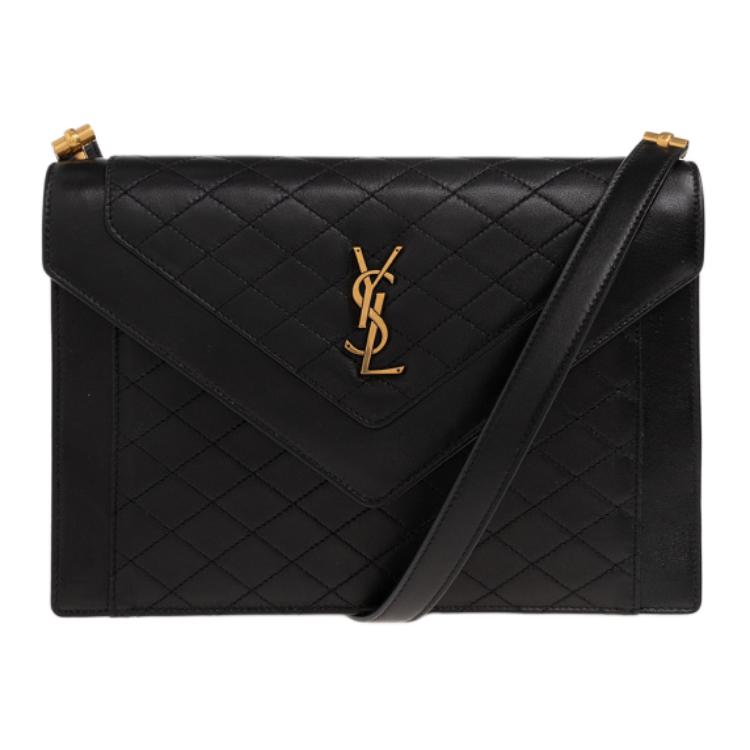 

Saint Laurent YSL Gabby Metal Logo Adjustable Shoulder Strap Lambskin Crossbody Bag Women bags Black 695503-1EL07-1000 Basic Set (Bag+Dust Bag)