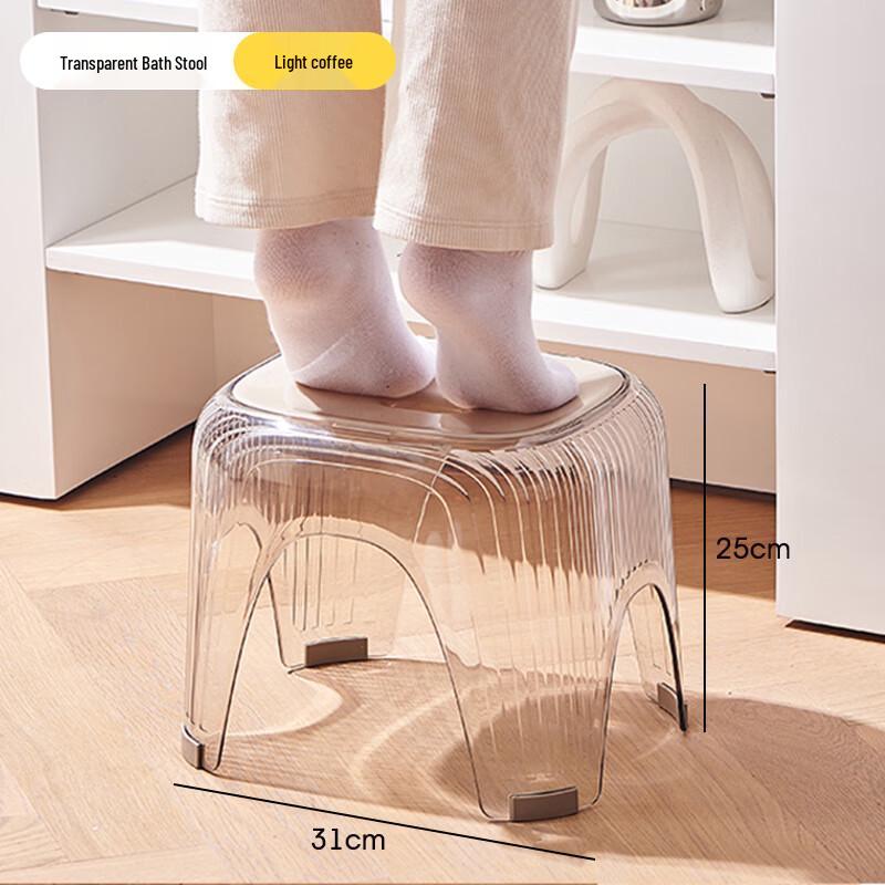 Versatile Transparent Plastic Stool