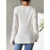 YYFS Maglioni a maniche lunghe con scollo a V, stampati in tinta unita, casual, autunno inverno, da donna