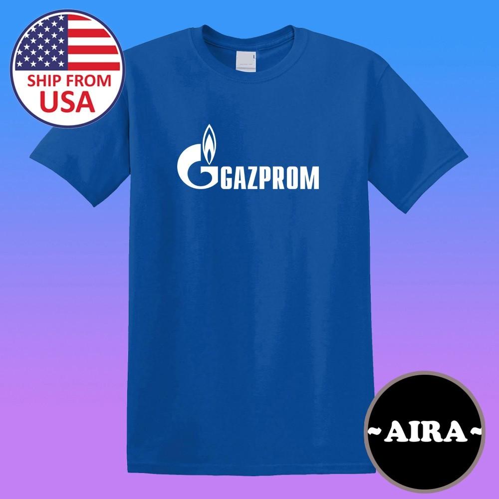 Gazprom Russian Oil Company Men s Blue Size S-5XL 4XL