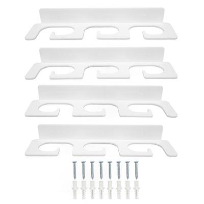 4Pcs Fishing Rod Holder Rugged Space Saving Stylish Holding 6 Rods Wall Mounted Fishing Pole Rack