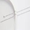 Unisex Bamboo Section Clavicle Chain In White Gold