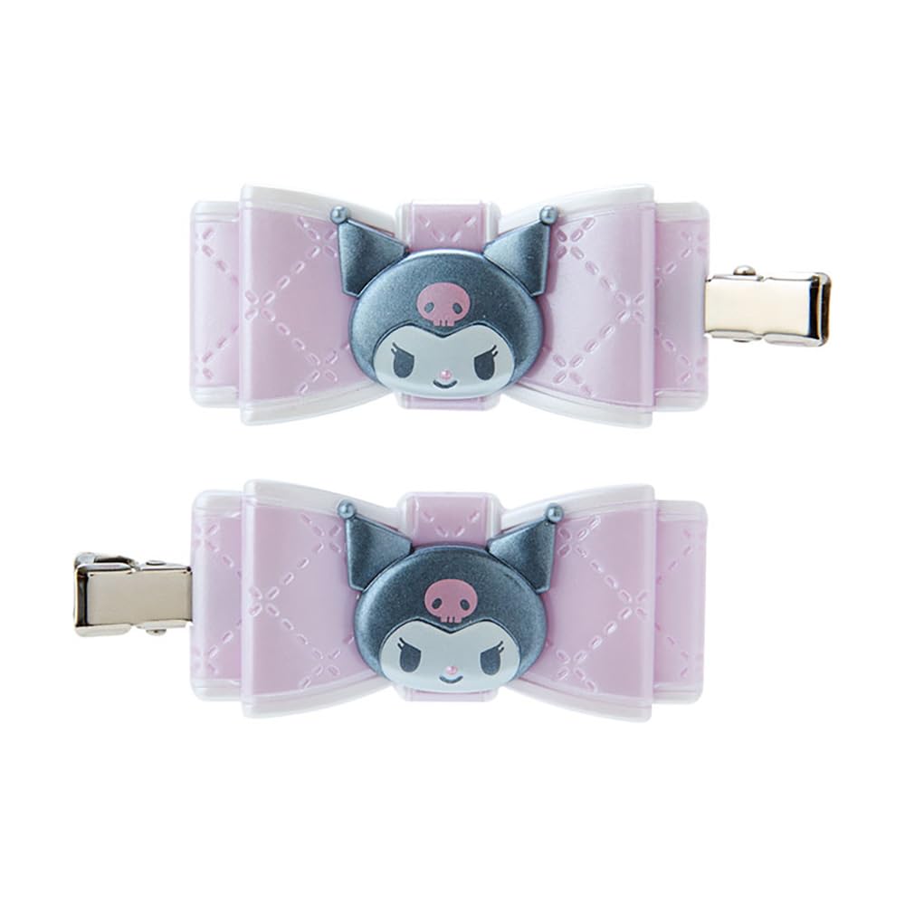 Sanrio (SANRIO) Sanrio Bangs Clip Quilt Ribbon Hair Clip Kuromi Kuromi-chan Kuromi 2.5 X 5.5 X 0.7cm Character 027294 SANRIO