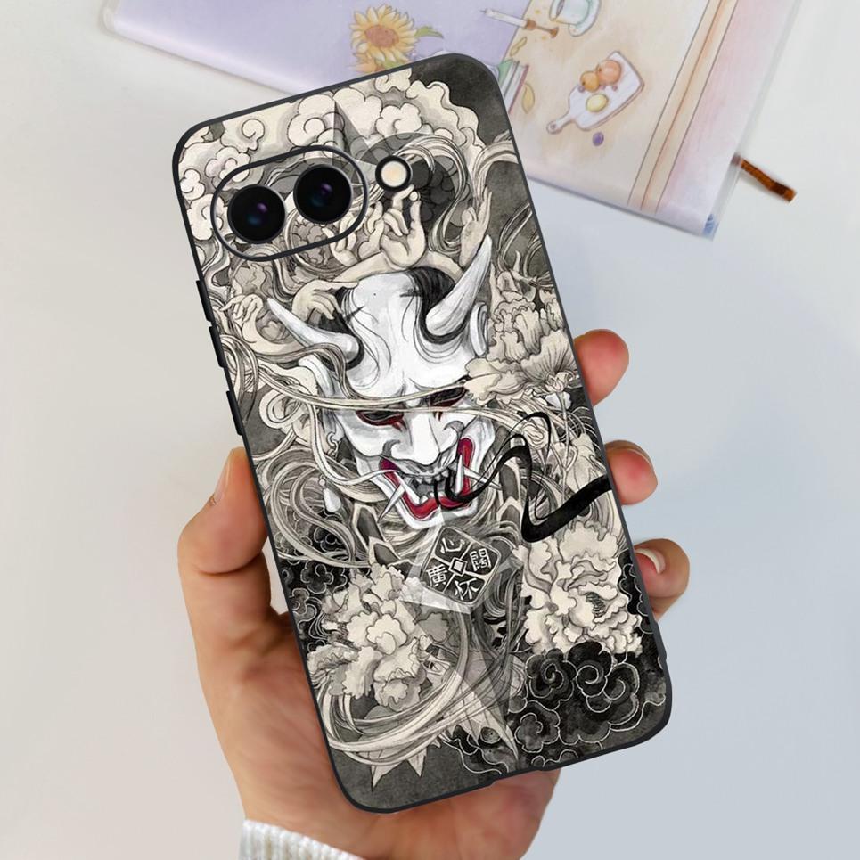 For Google Pixel 9a 9 Pro Phone Case Cool Cartoon Cat Painting Soft Slim Clear TPU Rubber Silicone Back Cover For Google 9 9Pro