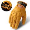 Dennis Vintage Cowhide Motorcycle Gloves - Breathable, Anti-Fall, Touchscreen, Four-Season Biker Riding Gear