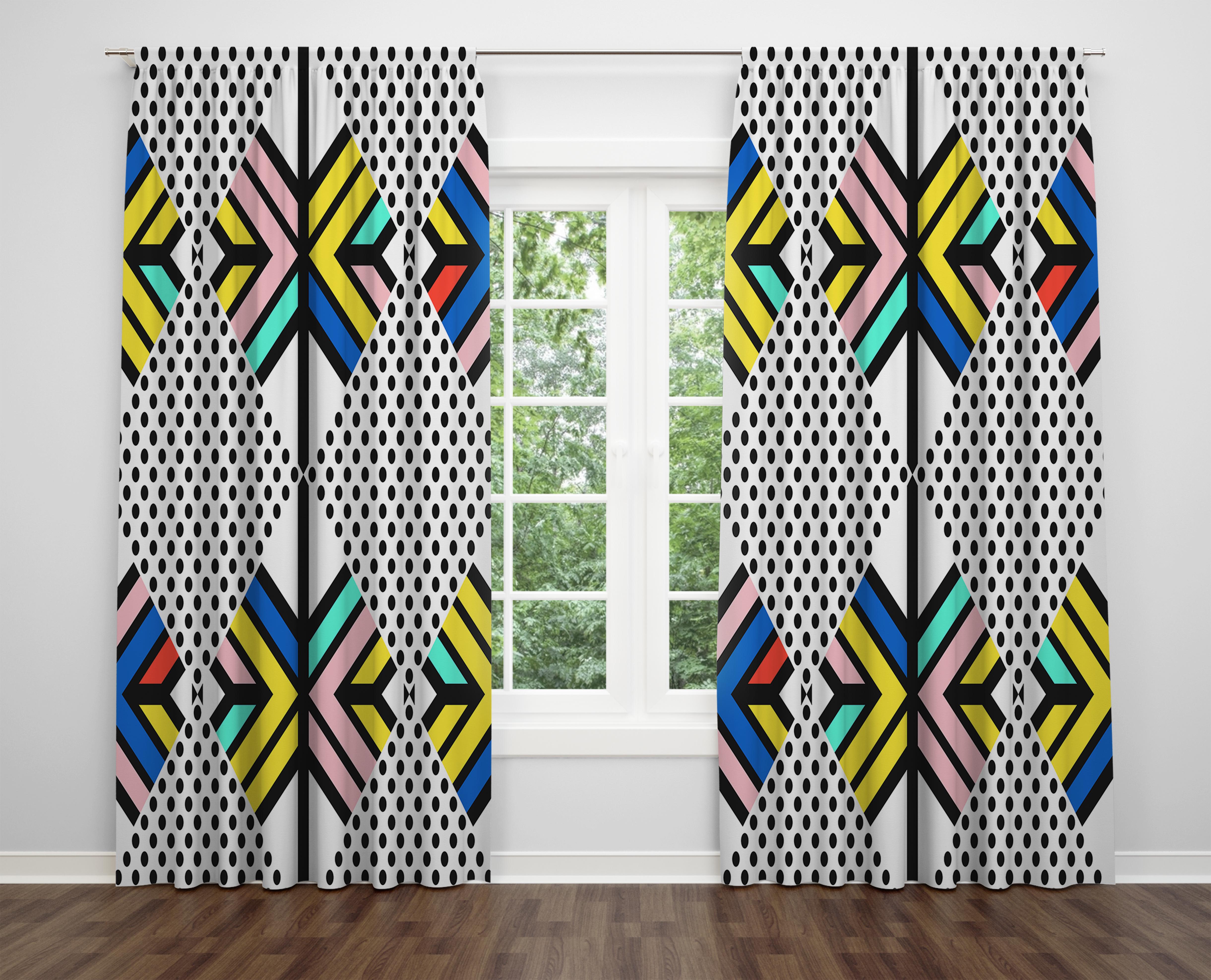 

Декоративний дизайн, високоякісна бавовняна тканина, ви можете вибрати одну або подвійну фіранку з крила 1 piece різнокольоровий