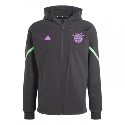 FC Barcelona Mens Adidas Ribbed Regular Raglan Hooded Jacket