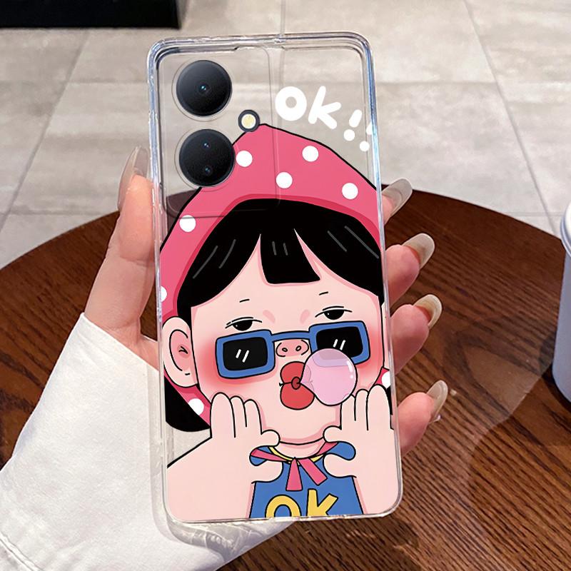 

Jelly Casing For Vivo Y78 5G / V29 Lite 5G Clear Silicone Soft TPU Back Cover Cute Cat Rabbit Heart Phone Case Vivo Y78 5G