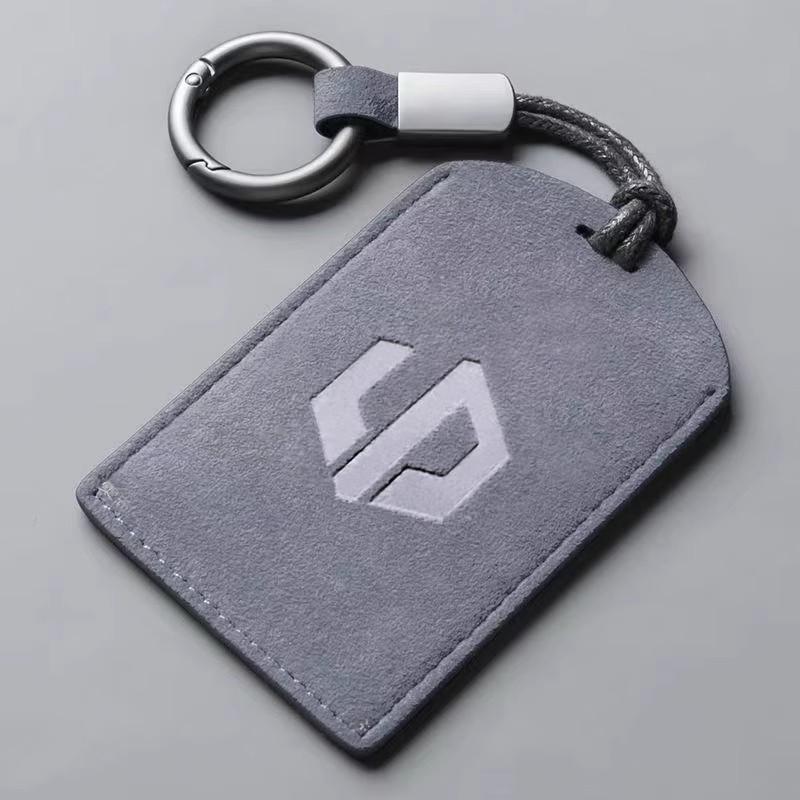 For Leapmotor C10 C16 Car Nfc Card Key Cover Suede Remote Key Fob Case Protector Holder Shell Kychain Interior