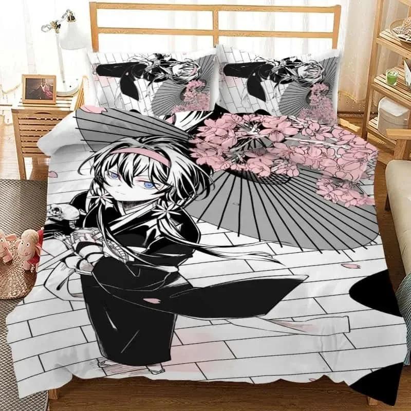 3D Kreslený Set Povlaku na Přikrývku Bungo Stray Dogs Příběhy Ztracených Ložní Sety Přikrývka Povlak na Přikrývku Povlak na Polštář Pro Domácí Textil