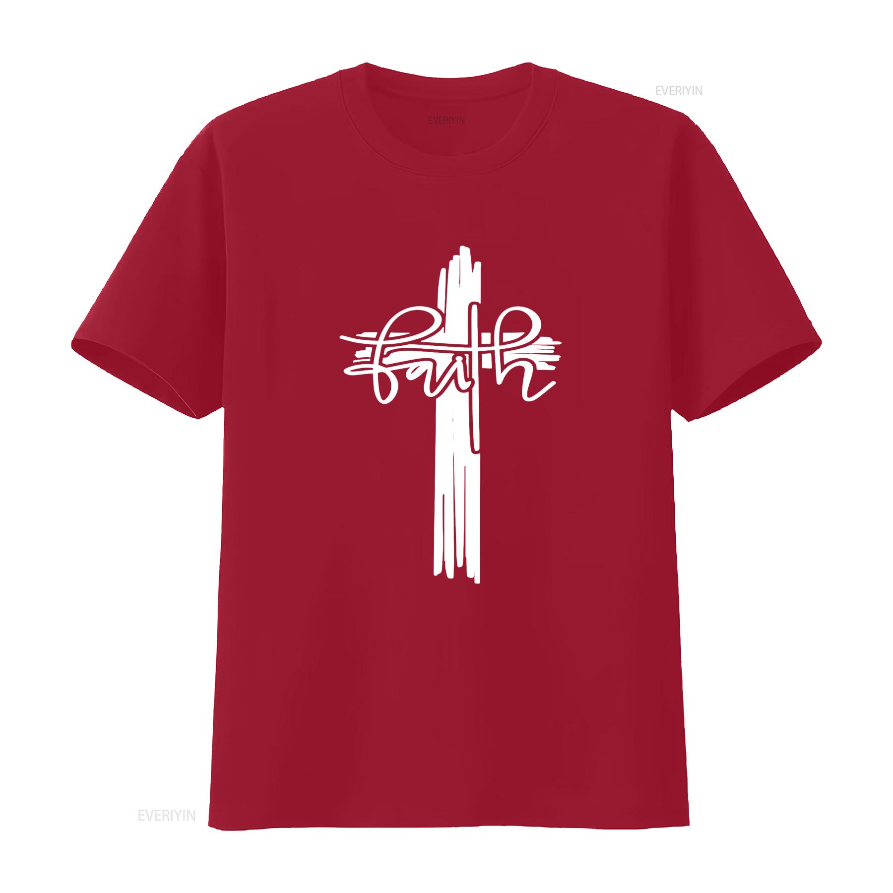 Men s Christian Faith Cross T Shirt Bible Black vintage Washed fashion Versatile Stylish Casual graphic Comfortable Soft S