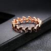 ZHOUYANG Top Quality ZYR183 Oliver Leaf Ring Rose Gold Color Austrian Crystals Full Sizes