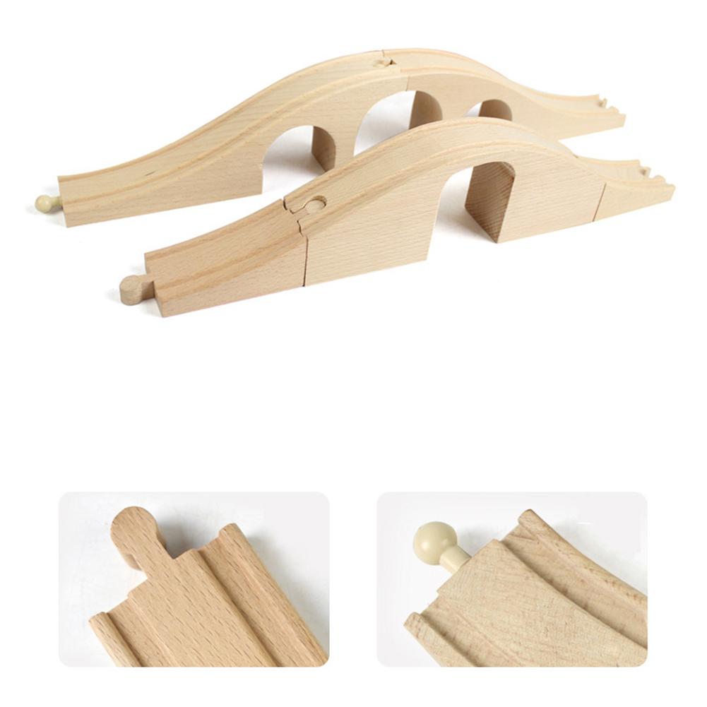 DIY Wooden Track Tools Bridge Train Track Accessories Suitable for Kids Educational Toys