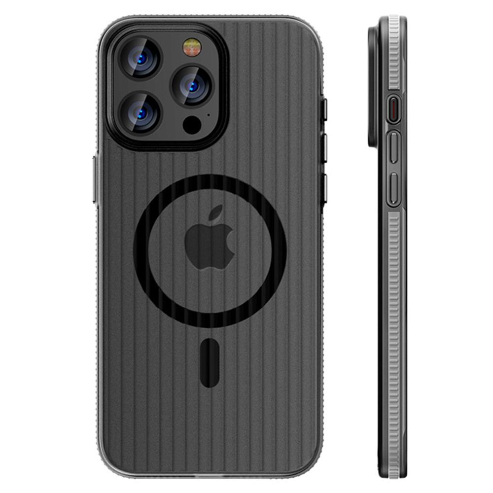 For iPhone 16 Pro Case Compatible with MagSafe Corrugated Texture Hard PC Matte Phone Cover