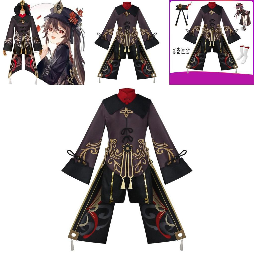 Genshin Impact Hutao Cosplay Costume Uniform Chinese Style Cute Costume For Halloween
