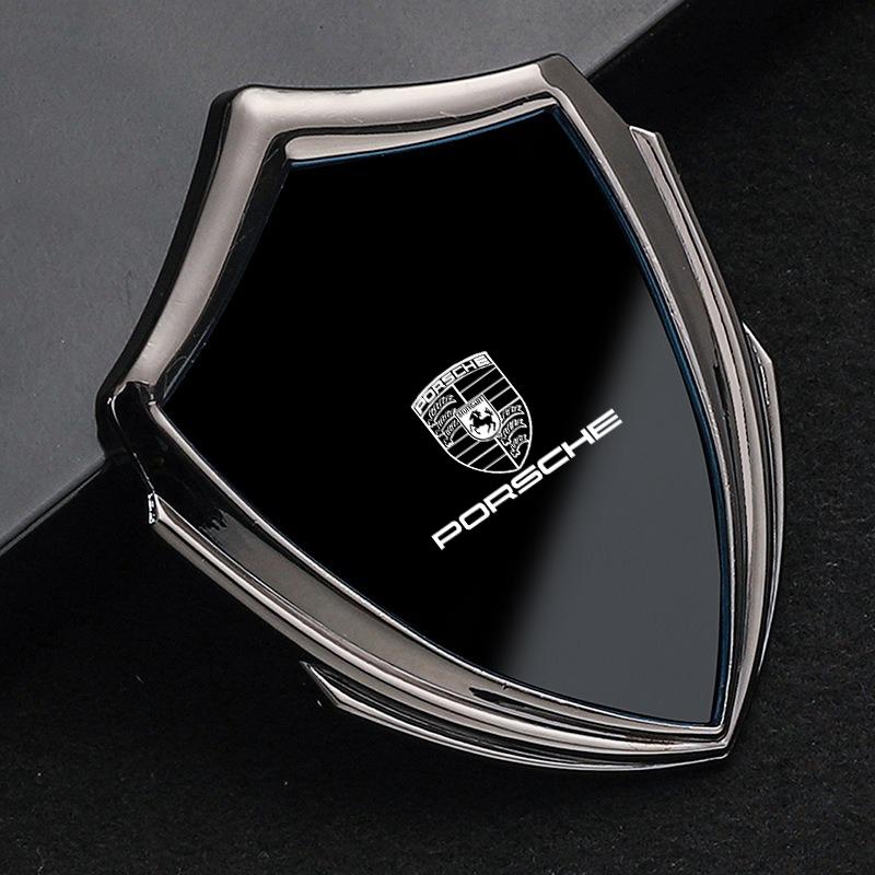 3D Metal Car Styling Sticker Emblem Badge Decals Automobiles For Porsche Cayenne Panamera Macan Boxster Cayman 718 911 Sticker