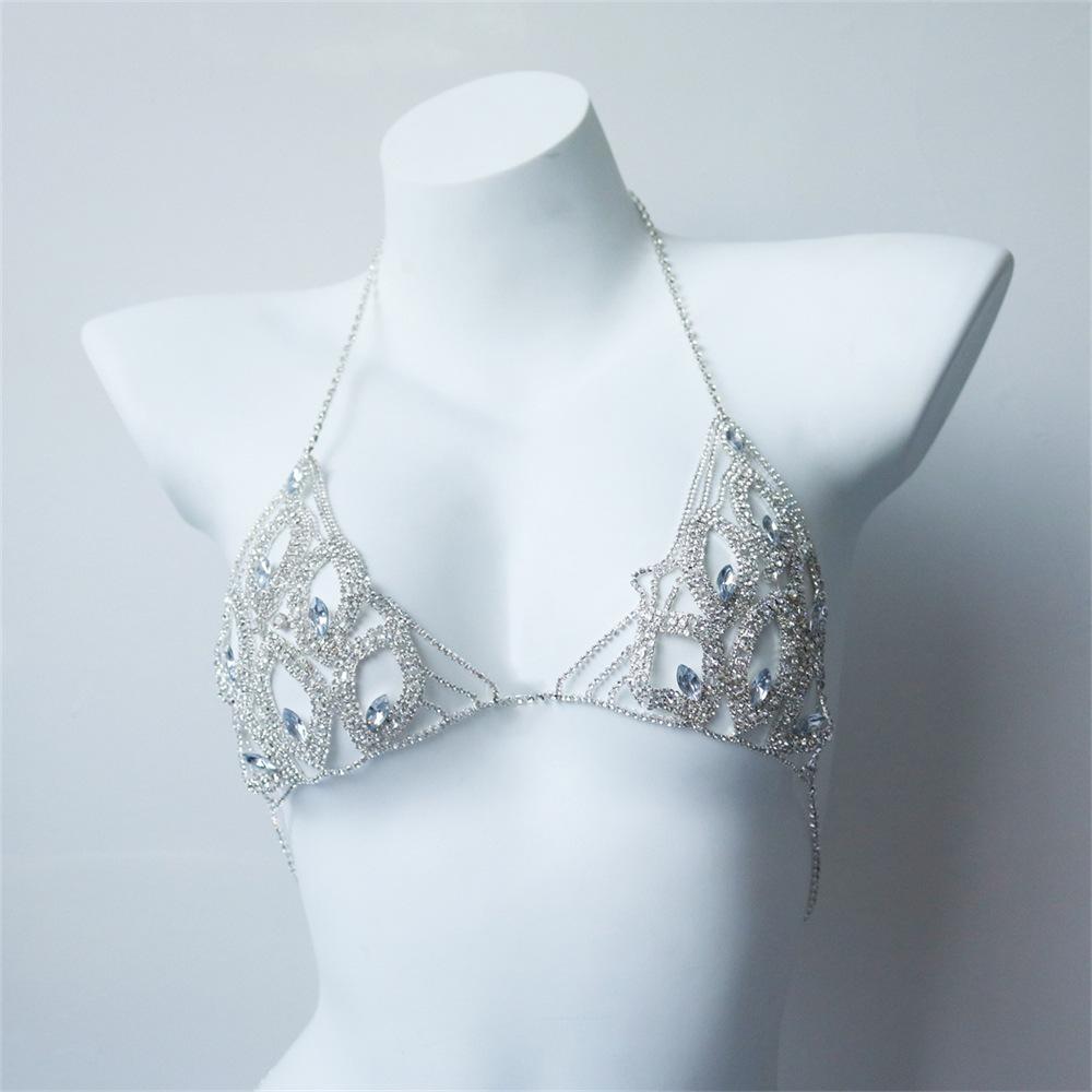 Accessori Nuovo Set Catena per il Corpo Nightclub Reggiseno con Strass Biancheria Intima Abbigliamento Biancheria Intima Sexy Catena per il Corpo