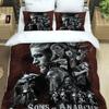 Sons Of Anarchy Retro Bedding Set For Bedroom Soft Modern Bedspreads Comefortable Kids Duvet Cover Quilt Cover And Pillowcase