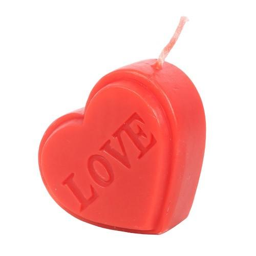 Something Different Love Heart Valentine`s Day Candle