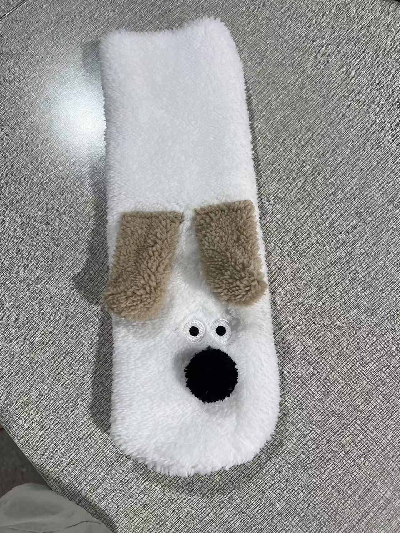 

Adult Winter Sleep Socks, Non-Slip Carpet Slipper Socks, Postpartum Leg Warmers One Size білий