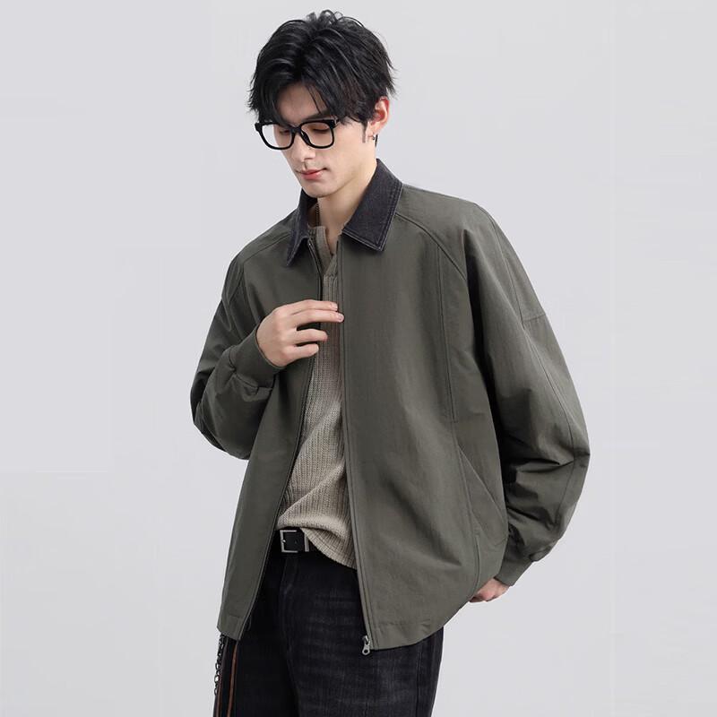 

Men s Spring Autumn Denim Collar Jacket XL