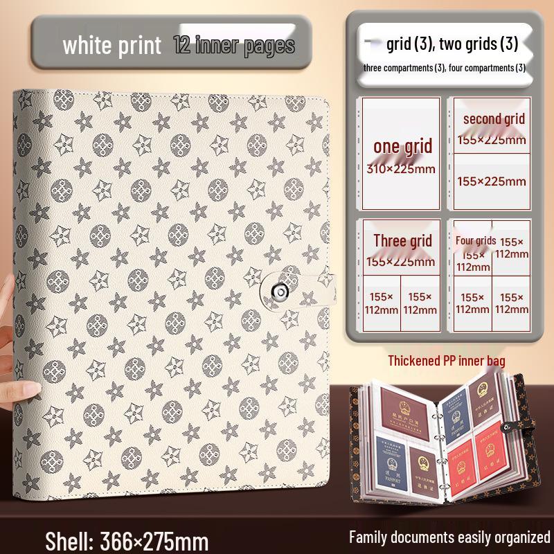 Magnetic Document Organizer: Baby Certificate & Family Card Holder with Protective Cover