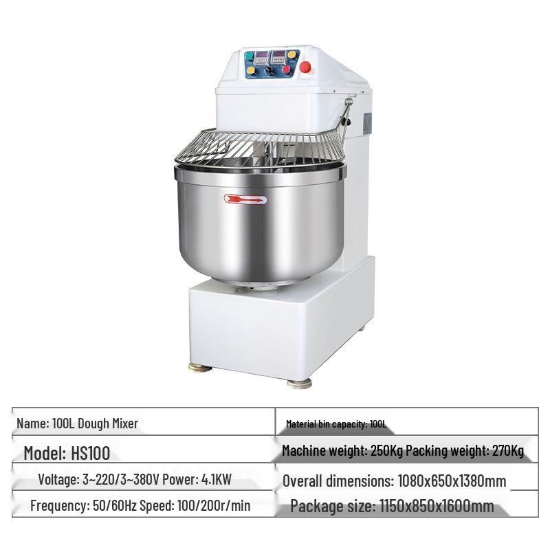 Multifunctional Large Capacity Automatic Dough Mixer with Double-Action, Double-Speed Capabilities