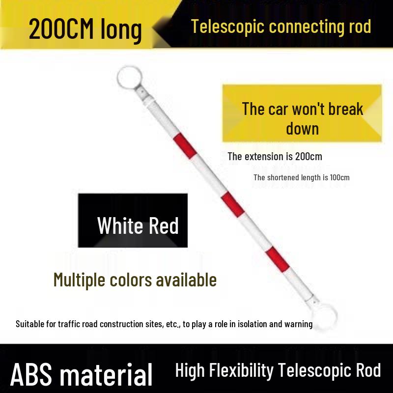 Aokewen Red & White Reflective Telescopic Barrier Rods (10-Pack)