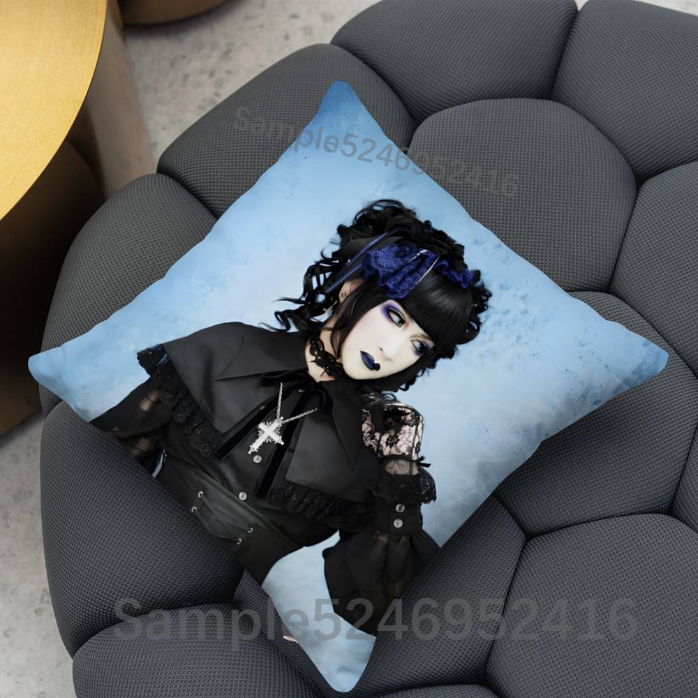 MMalice Mizer Mana Sama Square Cushion Pillow Case Sofa  BedroomLiving Room Backrest Multiple Sizes Washable Covers