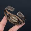 Bird Eye Jasper Gemstone Pure Copper Wire Wrapped Handmade Cuff/Bangle Jewelry