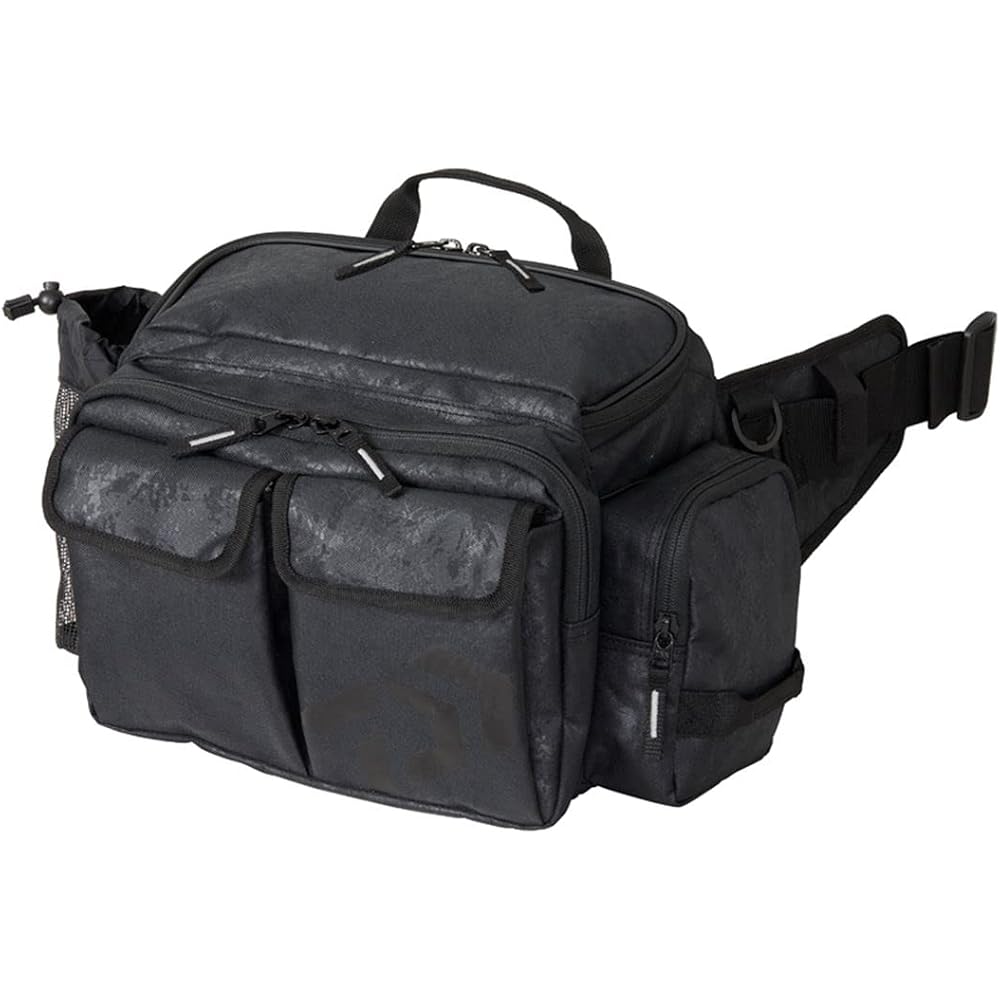 Daiwa Hip Bag D Spiral Black 16x34x23cm Durable Lightweight Travel Accessory