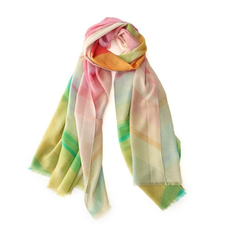 Pure wool scarves in autumn and winter, digital inkjet painting shawls, dual-purpose scarves in autumn and winter