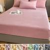 Thicken Velvet Fitted Sheet Autumn Winter Mattress Cover Bed Pad Protector Warm Soft Bed Sheet King Queen Double Bed Cover